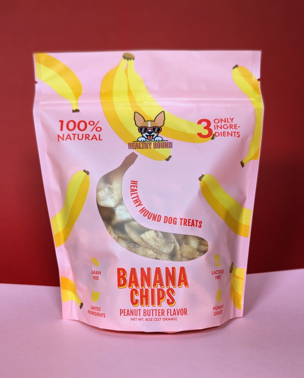 Peanut Butter Banana Chip Dog Treats